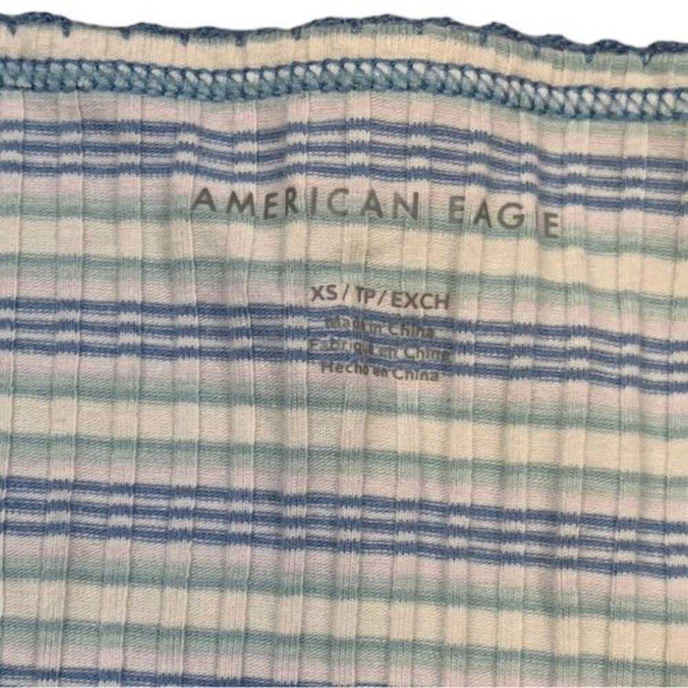 American‎ Eagle Crop Top Striped 90s Style Y2K Size XS - Picture 4 of 6